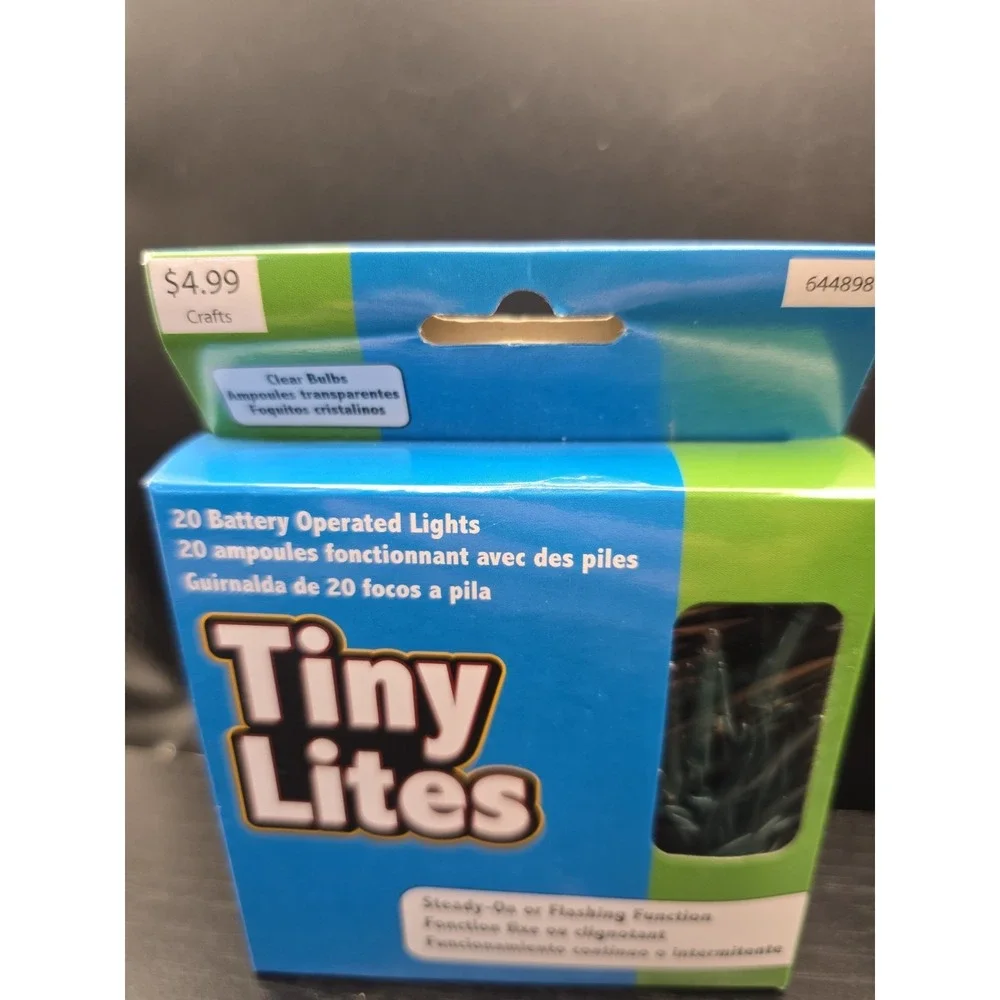 Crafts 20 Tiny Lights Clear Bulbs On Or Flashing 644898